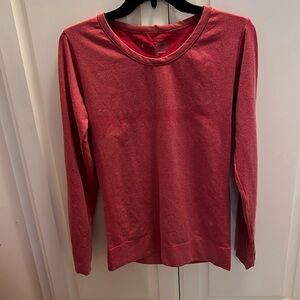 Zyia Women’s Red Activewear Long Sleeve Shirt with Thumb Holes Gym Yoga Medium